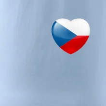 Česká vlajka srdce - pravé prso