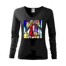 Vitráž - Ježíš a kříž