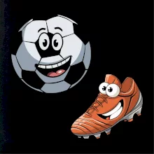 Parové triko - Kopačka a míč