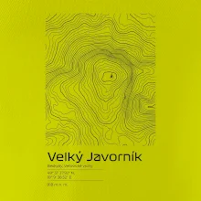 Velký Javorník - vrstevnice v obdélníku