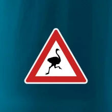 Dopravní značka - Pozor pštros