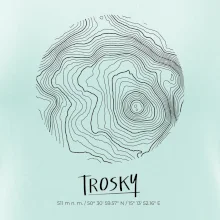 Trosky - vrstevnice v kruhu