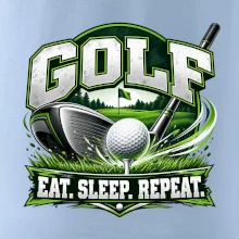 Golfová hůl s míčkem eat sleep repeat