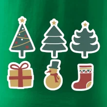 Vánoční sada - stromky a dárky