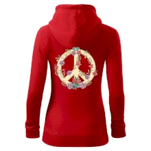 Peace symbol pískový