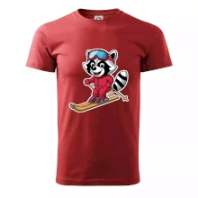 Mýval na lyžích - kreslený