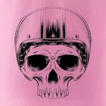 Motorkář lebka s kulatou hlavou