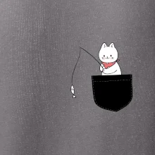 Kočka s rybou v kapse