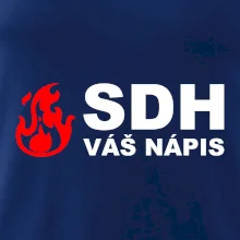 SDH nápis (oheň, název sboru - vlastní nápis)