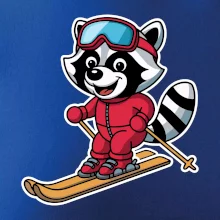 Mýval na lyžích - kreslený