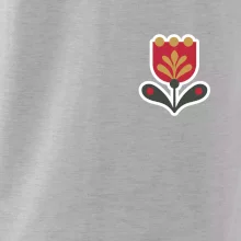 Folklor na prsu tulipán