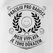 Pracuju pro radost. moje výplata je toho důkazem