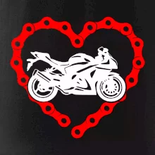 Moto srdce řetěz - silniční