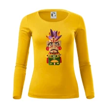 Mayové maska s peřím