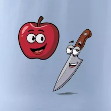 Parové triko - Jablko a nůž