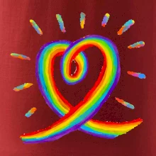 Srdce pride duha kreslená