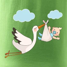 Čáp čekáme miminko - kluk