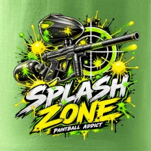 Neonový zásah splash zone paintball