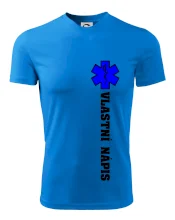 Hvězda života - vlastní nápis vpředu a vzadu