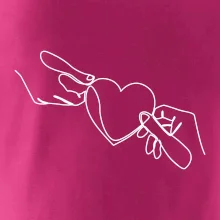 Dvě ruce a srdce jedním tahem