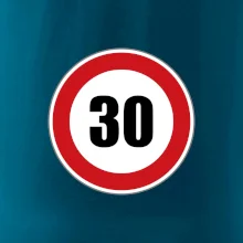 Dopravní značka - omezení rychlosti 30