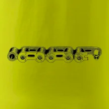 Cyklistický řetěz nákres