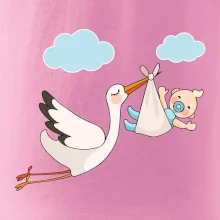 Čáp čekáme miminko - kluk