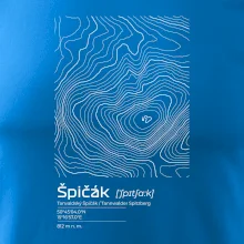 Špičák - vrstevnice v obdélníku