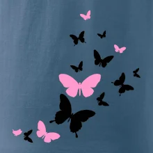 Motýli růžovo černí