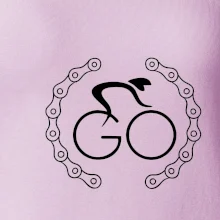 Logo cyklisty a řetěz