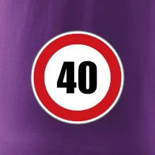 Dopravní značka - omezení rychlosti 40