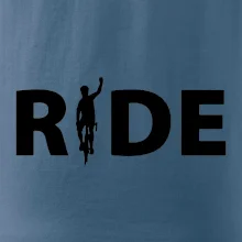 Ride - nápis s cyklistou