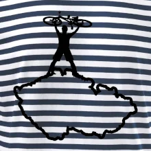 Mapa ČR - cyklista na prsou