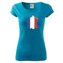 Francouzská vlajka mapa obrys