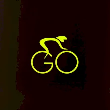 GO - Fluo cyklista malý