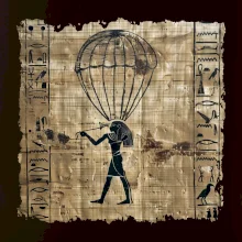 Egyptské hieroglyfy parašutista