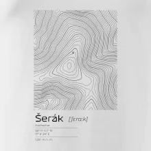 Šerák - vrstevnice v obdélníku