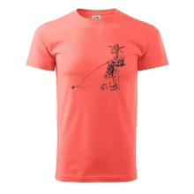 Kreslený rybář na pařezu