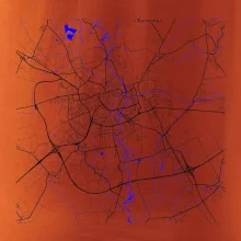 Olomouc - Mapa s vodními toky