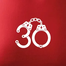 Narozeninové tričko pro policajta - pouta 30