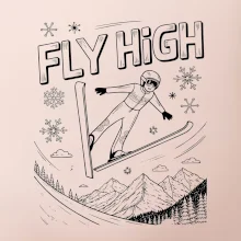 Černobílý skokan fly high