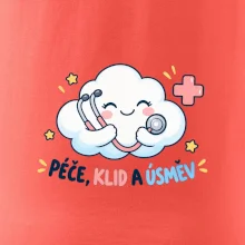 Péče klid a úsměv - veselý obláček se stetoskopem