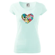 Love nápis květovaný