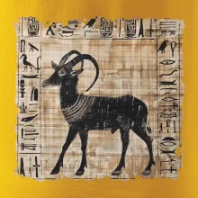 Egyptské hieroglyfy koza