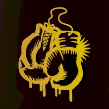 Box rukavice - zlatý potisk