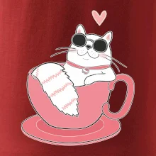 Hustá kočka v hrníčku