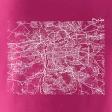 Mapy měst černobílé Praha