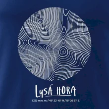 Lysá hora - vrstevnice v kruhu