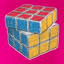 Rubikova kostka kreslená
