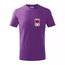 Folklor na prsu květina čtyřlistá